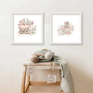 تابلو کودک مدل نقاشی اکسسوری دخترانه کد 683 gh مجموعه 2 عددی