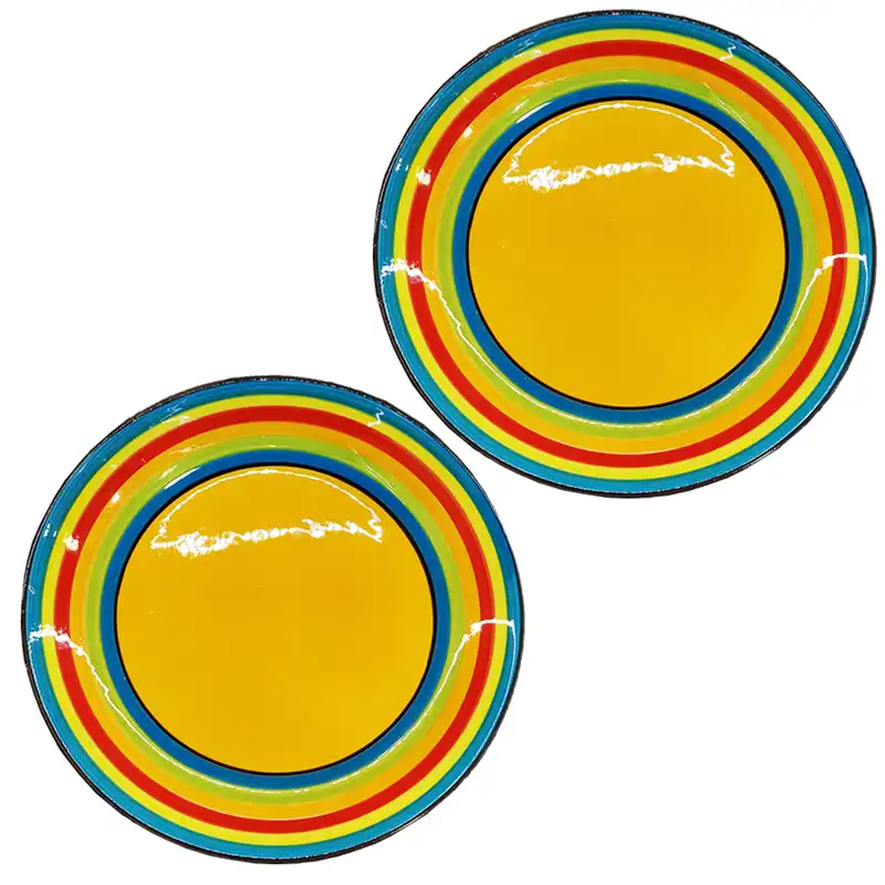 بشقاب چینی مدل پلو خوری هفت رنگ بسته 6 عددی