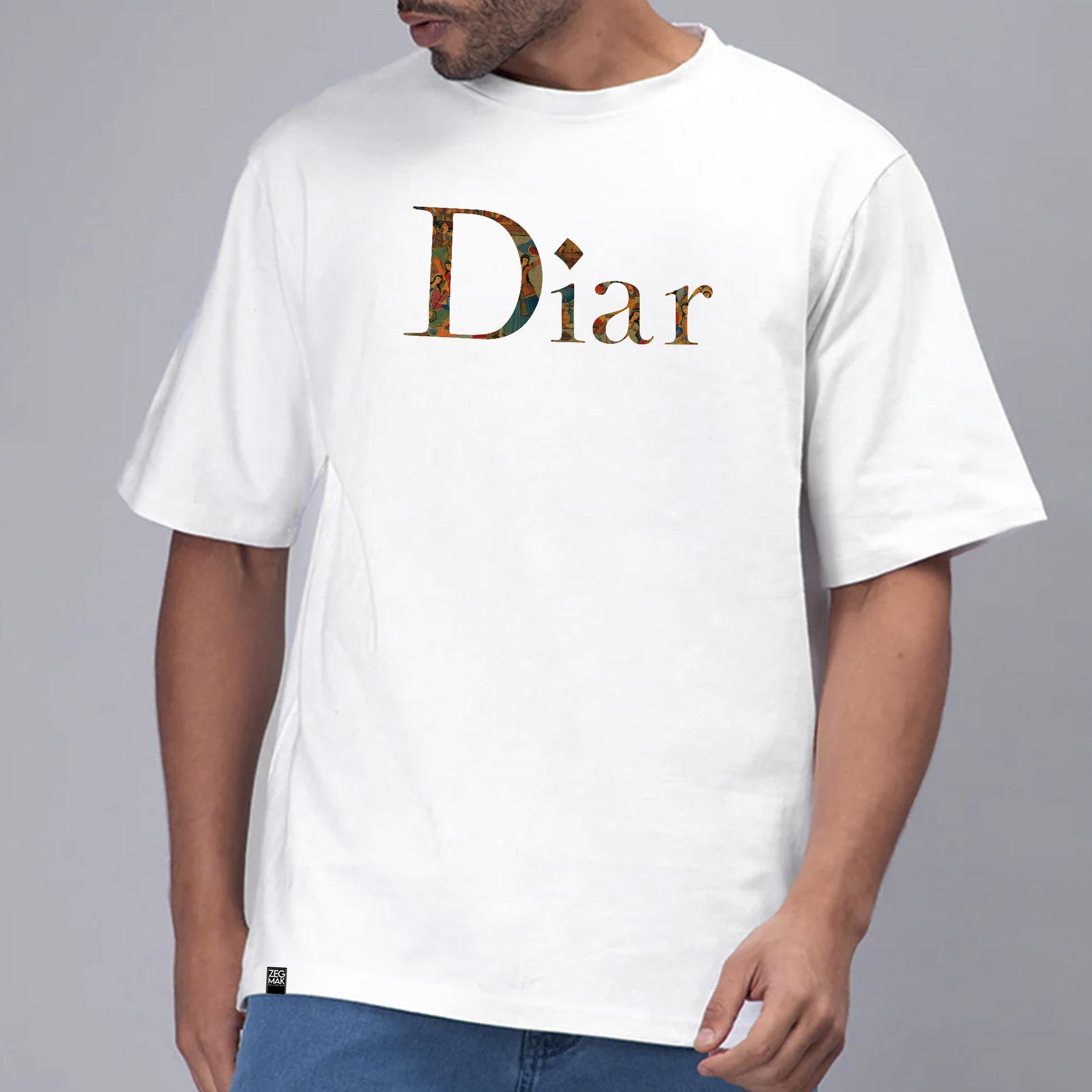 تی شرت اورسایز آستین کوتاه مردانه زگماک مدل دیار-Diar -  - 1