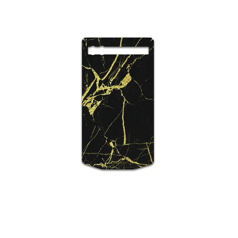 برچسب پوششی ماهوت مدل Graphite-Gold-Marble مناسب برای گوشی موبایل بلک بری Porsche Design P9983