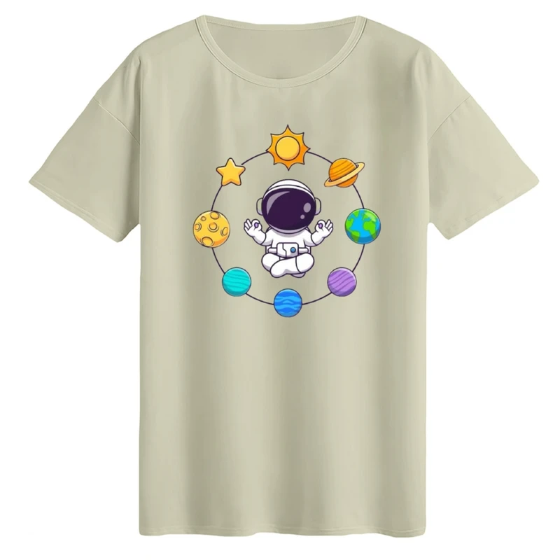 تی‌شرت لانگ آستین کوتاه زنانه مدل فضانورد کد ۶