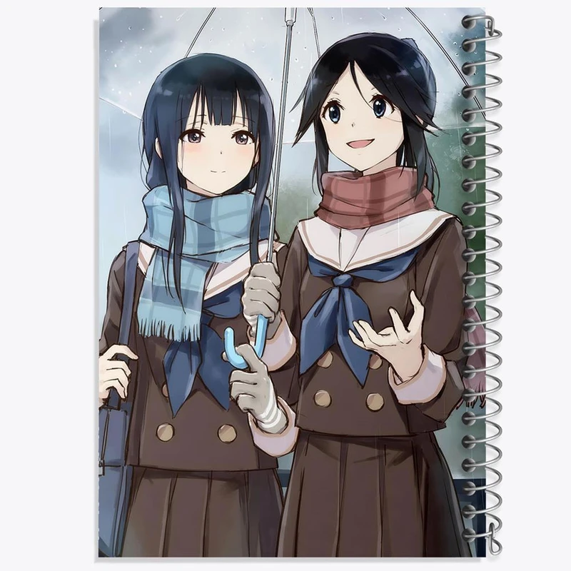 دفتر نت موسیقی 50 برگ خندالو مدل کاساکی و میزور انیمه لیز و پرنده آبی کد 23825