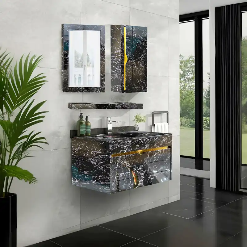 ست کابینت و روشویی سیتکا مدل    GI002/70 به همراه اینه باکس