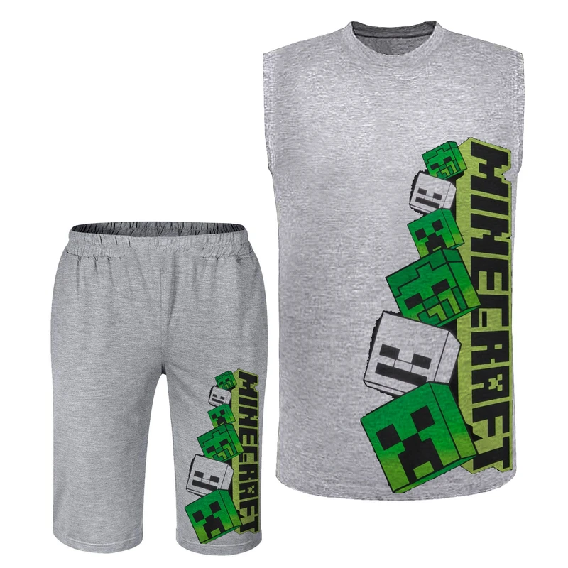 ست تاپ و شلوارک مردانه مدل ماینکرفت کد A391