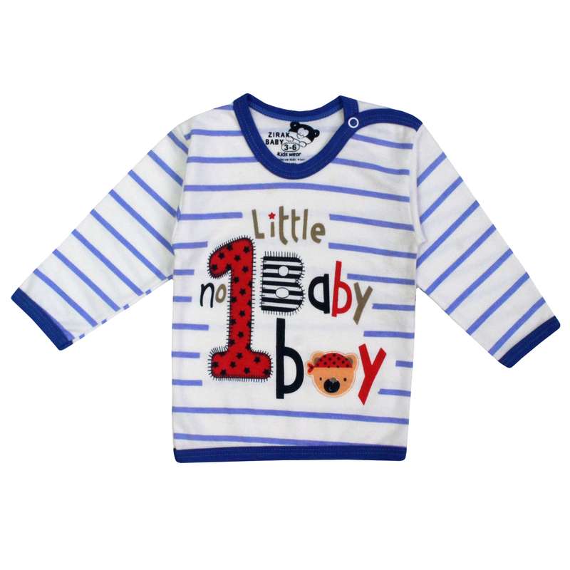 تی شرت آستین بلند نوزادی زيرك بيبي طرح Little Baby