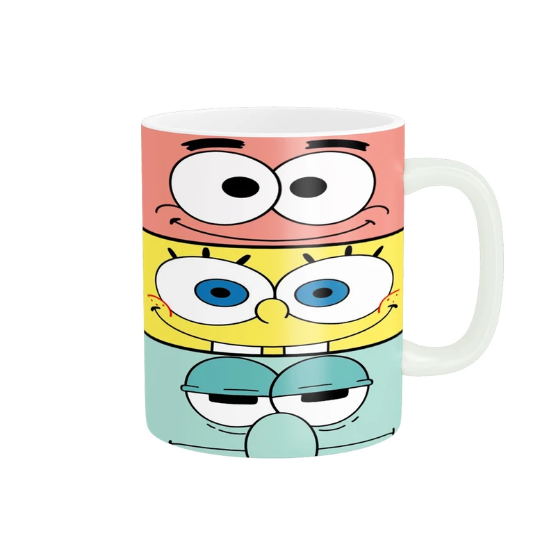 ماگ پادآفرین مدل کارتونی طرح باب اسفنجی و پاتریک و دوستان کد p2579