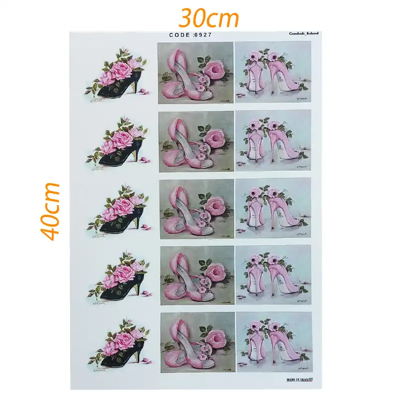 برچسب ترنسفر مدل کفش پاشنه بلند