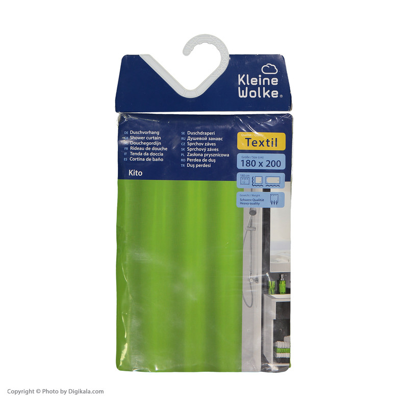 پرده حمام کلین ولک کد 4937202238 سایز 180 × 200 سانتی‌ متر