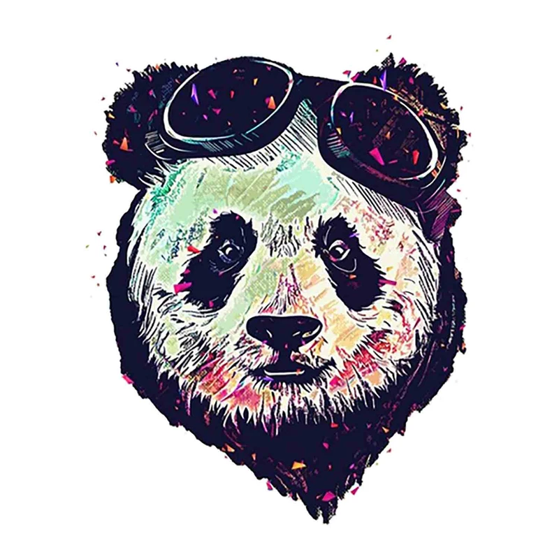 استیکر لپ تاپ طرح cool funny panda bear face کد ST367