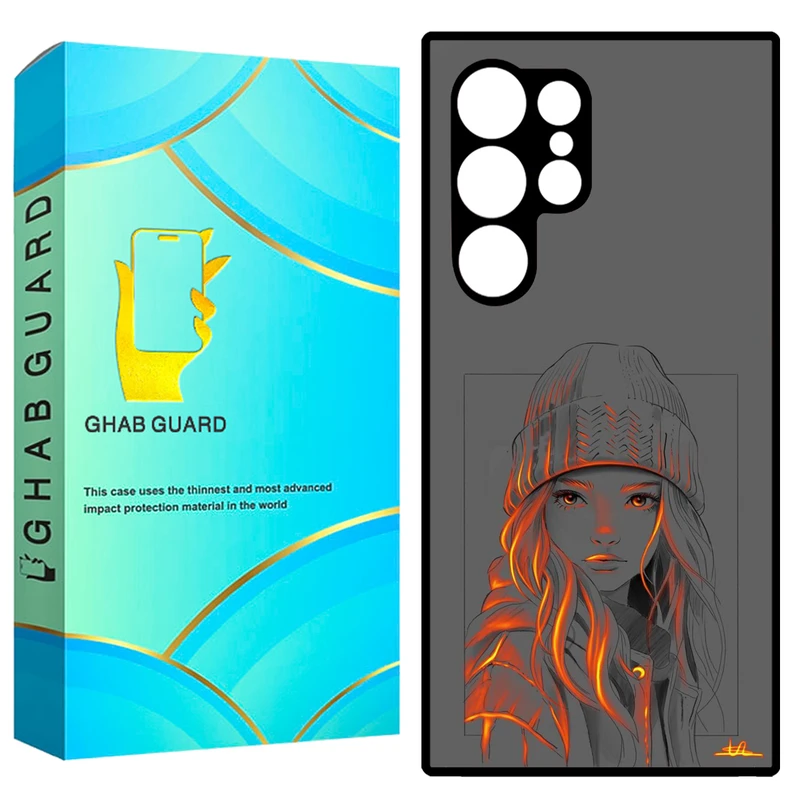 کاور قاب گارد طرح دخترانه مدل GCHPS23U مناسب برای گوشی موبایل سامسونگ Galaxy S23 Ultra 5G