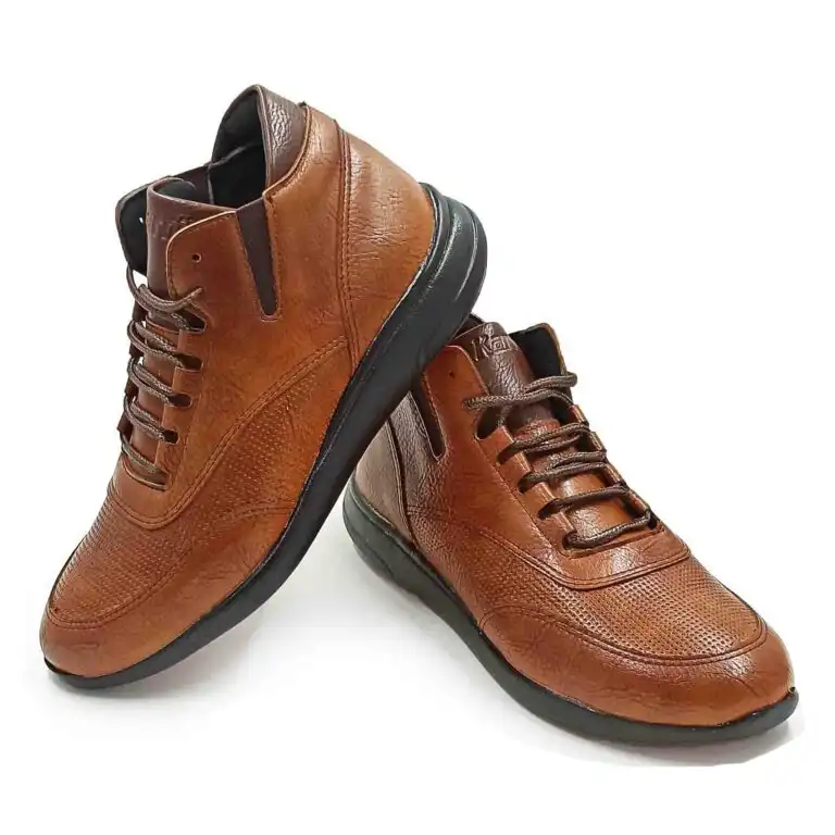 نیم بوت زنانه مدل لیان رنگ عسلی