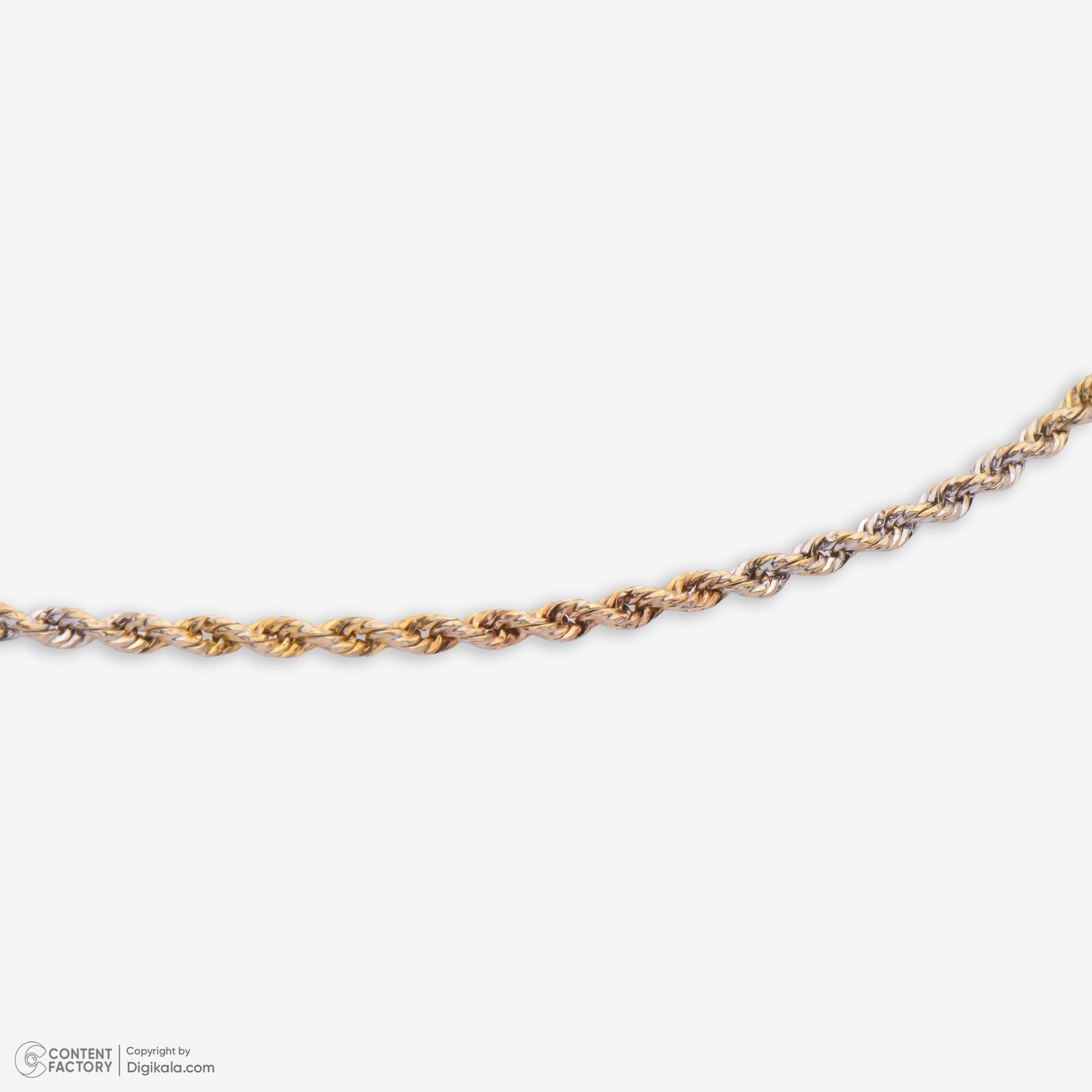 زنجیر طنابی (توئیست) طلا 24 عیار زنانه وی گالری مدل NC3590 -  - 3