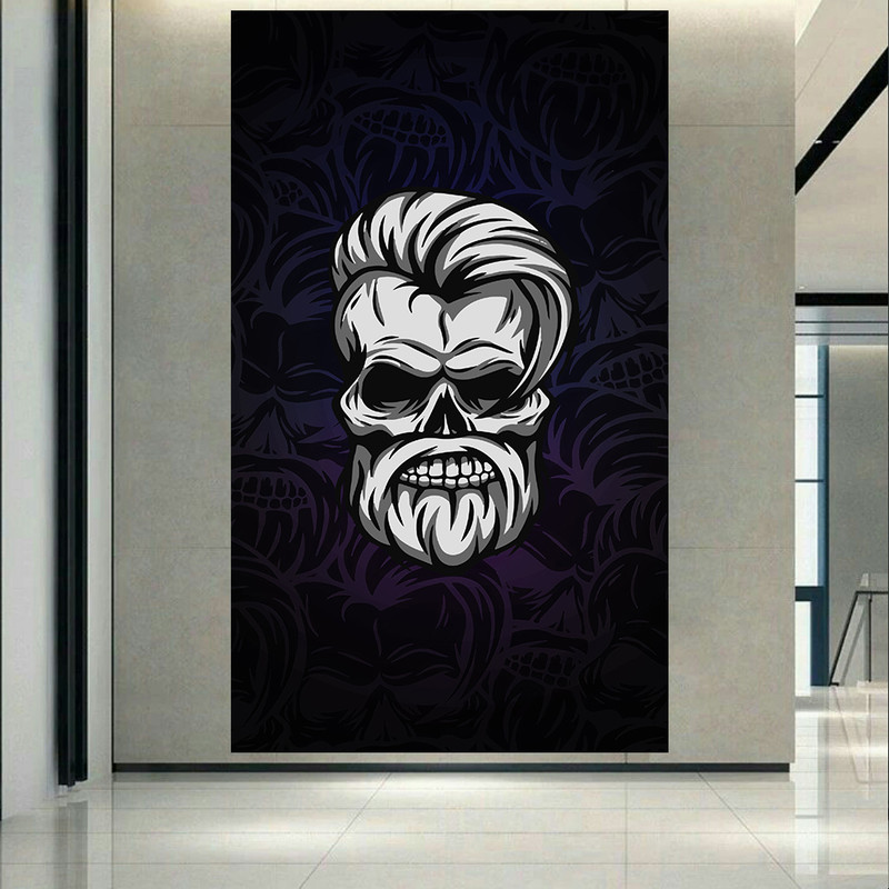 تابلو بوم طرح آرایشگاه مردانه مدل Beard Man کد AR4040