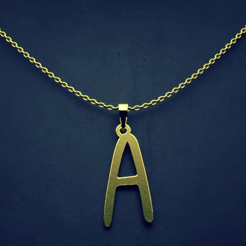 گردنبند طلا 18 عیار زنانه مدوپد مدل حرف A کد H3-1-1573