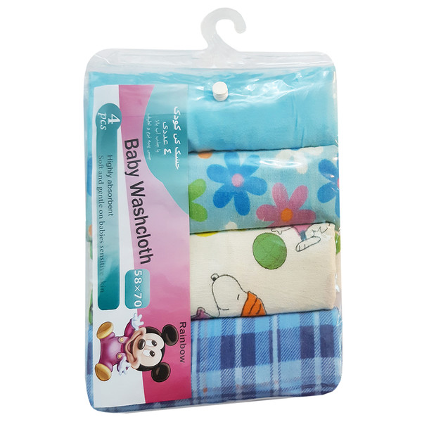 خشک کن کودک رینبو مدل boyWashcloth بسته 4 عددی