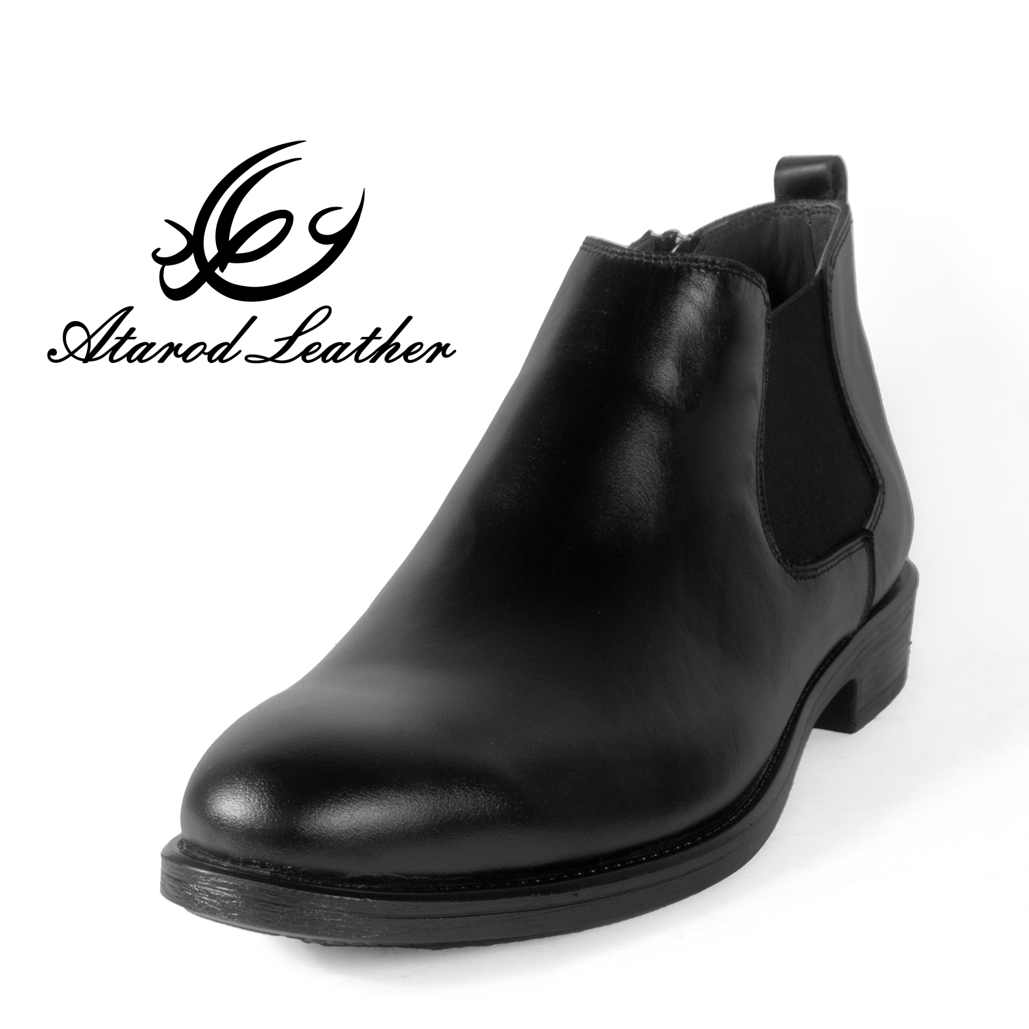نیم بوت مردانه چرم عطارد مدل چرم طبیعی کد SH106