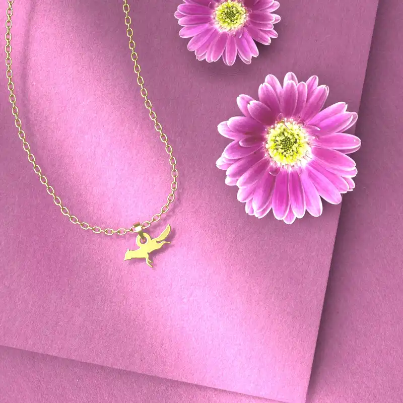 گردنبند طلا 18 عیار زنانه مدوپد مدل حیوان کد A3-1-1236