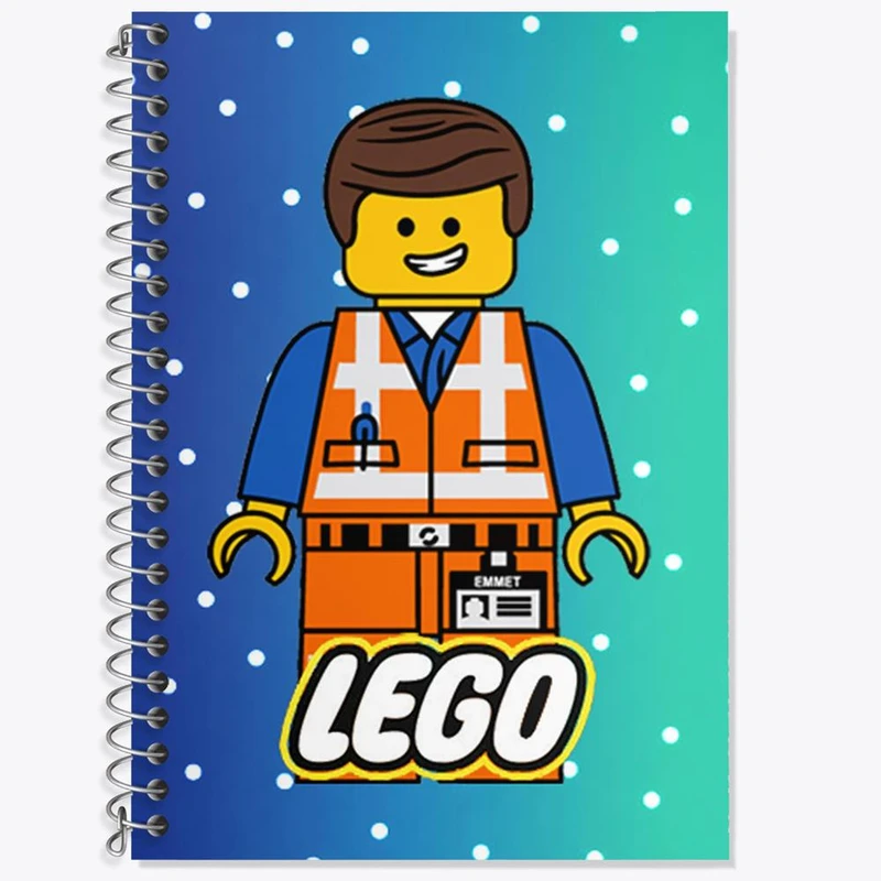 دفتر زبان 50 برگ خندالو مدل دو خط طرح انیمیشن لگو LEGO کد 3770