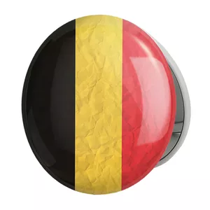 آینه جیبی خندالو طرح پرچم بلژیک مدل تاشو کد 20695 