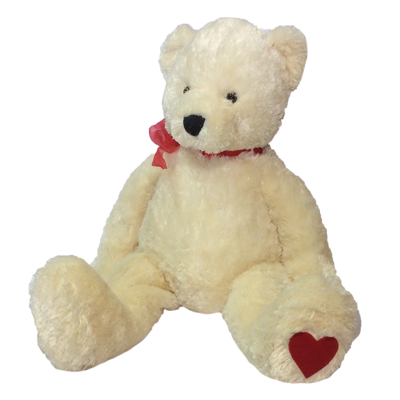 عروسک طرح خرس تدی مدل Heart Foot Bear کد SZ8/512 ارتفاع 50 سانتی‌متر