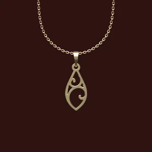 گردنبند طلا 18 عیار زنانه مدوپد مدل هندسی کد X2-1-1018