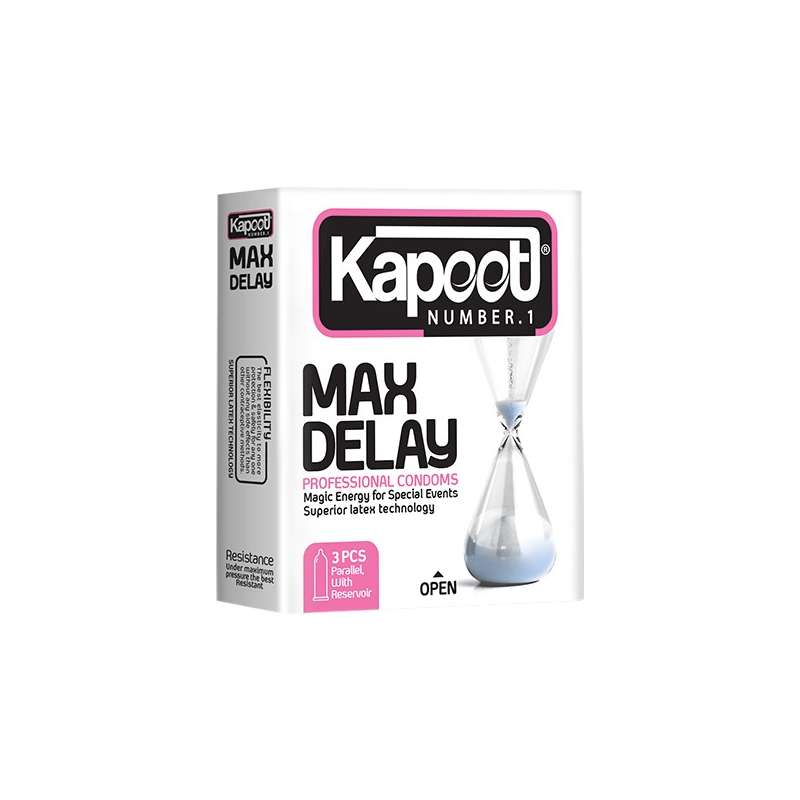 کاندوم کاپوت مدل Max Delay بسته 3 عددی کاندوم کاپوت مدل Max Delay بسته 3 عددی