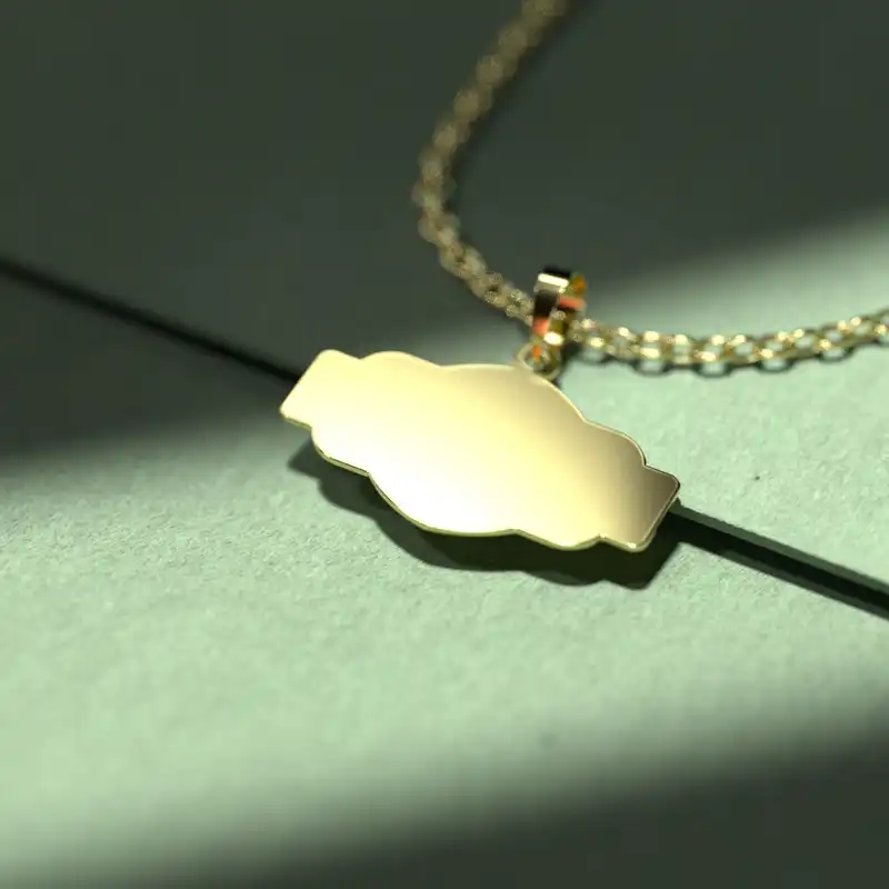 گردنبند طلا 18 عیار زنانه مدوپد مدل شکل هندسی کد P2-1-1191