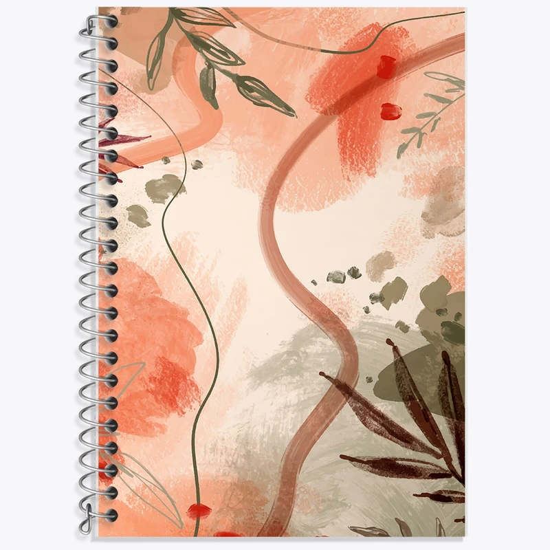 دفتر زبان 50 برگ خندالو مدل سه خط طرح دکوراتیو (decorative) کد F1528