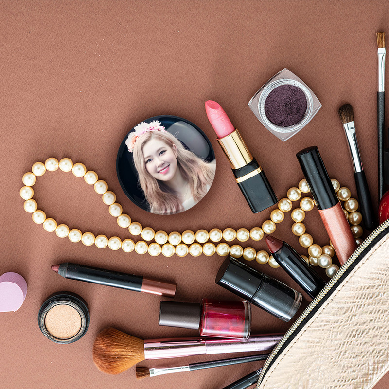 آینه جیبی خندالو مدل رزی گروه بلک پینک Black Pink  کد 3106