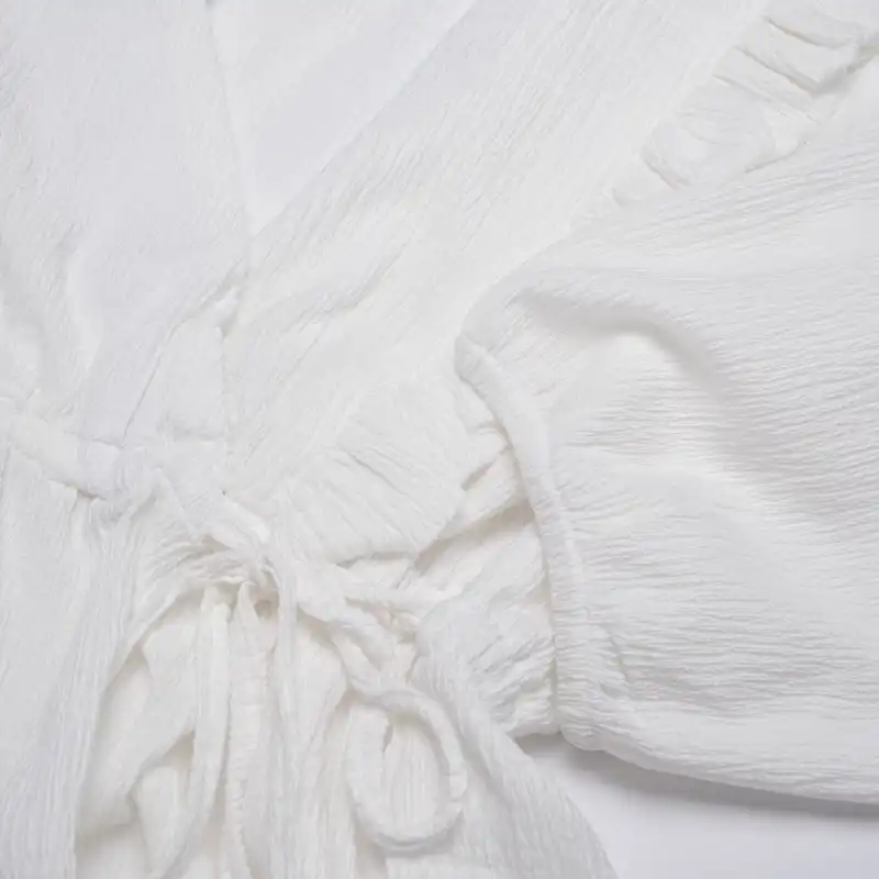 شومیز آستین سه ربع زنانه جوتی جینز مدل یقه هفت کد 202927 رنگ سفید