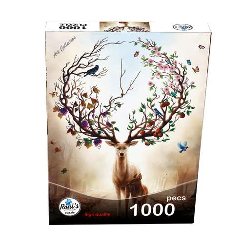 پازل 1000تکه مدل شکوفه های گوزن کد 07730