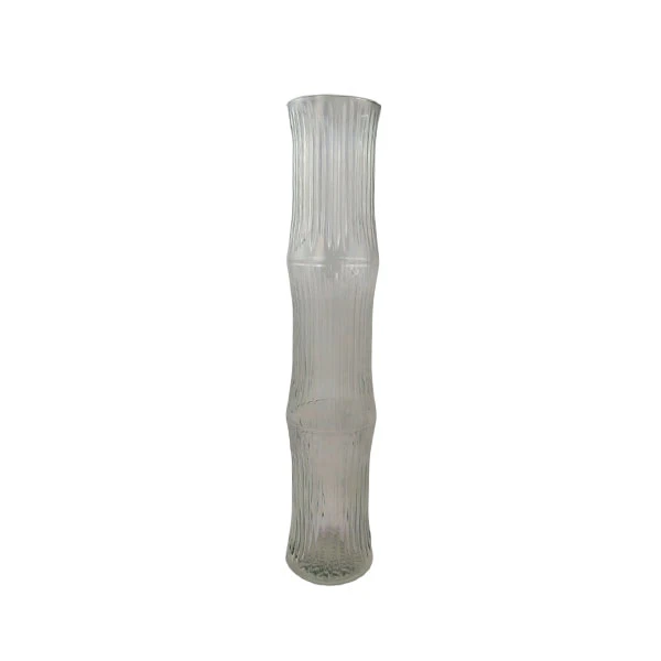 گلدان دکوری مدل شیشه ای بامبو خطی کد 60