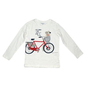 تی شرت آستین بلند پسرانه او وی اس مدل دوچرخه