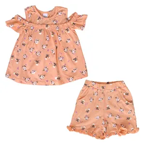 ست تونیک و شلوارک دخترانه مدل PONTIK DESENLI