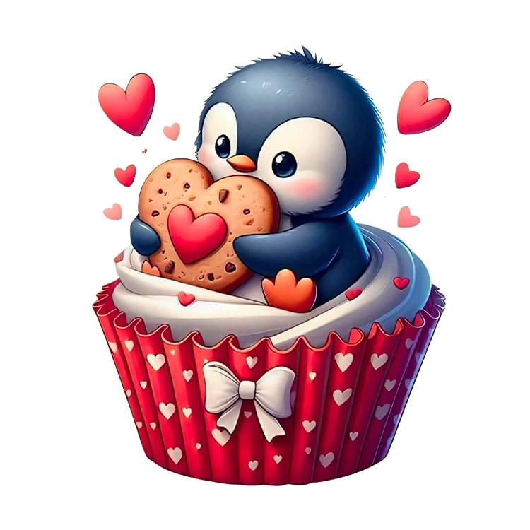 استیکر پارچه و لباس پاد آفرین مدل کارتونی کیوت پنگوئن بامزه کد S3187