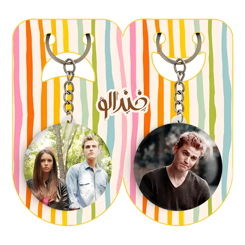 جاکلیدی خندالو مدل استفان سالواتوره و الینا خاطرات یک خون آشام The Vampire Diaries کد 2026420272 مجموعه 2 عددی