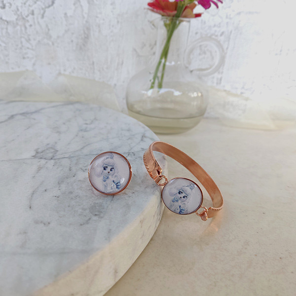 نیم ست دخترانه مدل سگ شاهزاده کد JW423.2