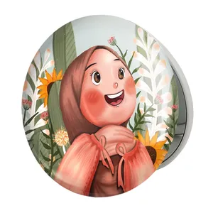 آینه جیبی خندالو طرح دخترانه باحجاب مدل تاشو کد 25986 