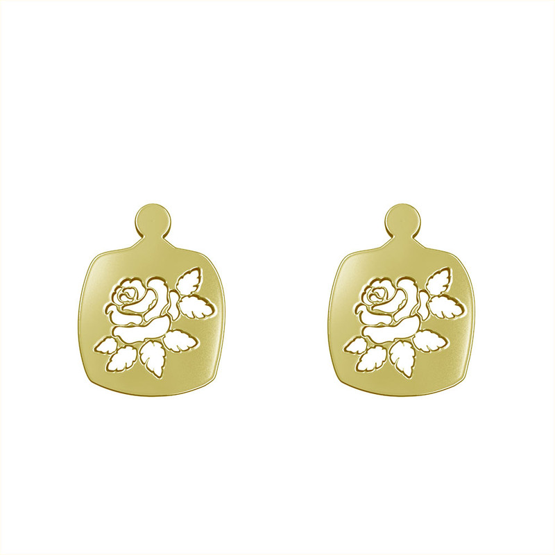 گوشواره طلا 18 عیار زنانه مدوپد مدل دایره کد GA1-12990 - 2