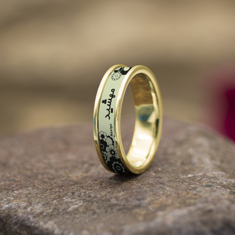 انگشتر ناکسیگو مدل شب تاب طرح مهشید کد RT15075