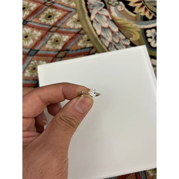 انگشتر نقره زنانه مدل قلب ظریف کد 478966 انگشتر نقره زنانه مدل قلب ظریف کد 478966