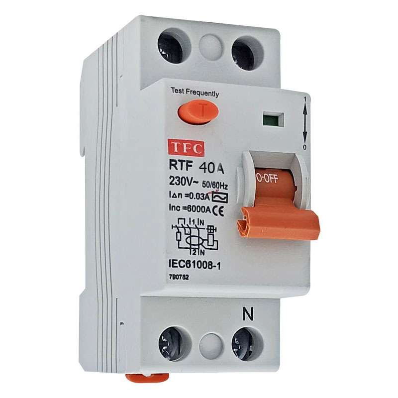 فیوز محافظ جان تکفاز 40 آمپر تی اف سی مدل RTF2P 40A