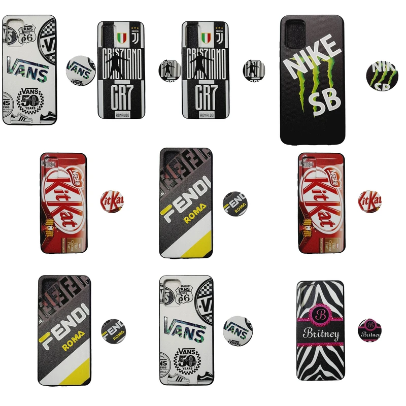 کاور کد a02s مناسب برای گوشی موبایل سامسونگ Galaxy A02S / M02S به همراه پاپ سوکت بسته 10 عددی