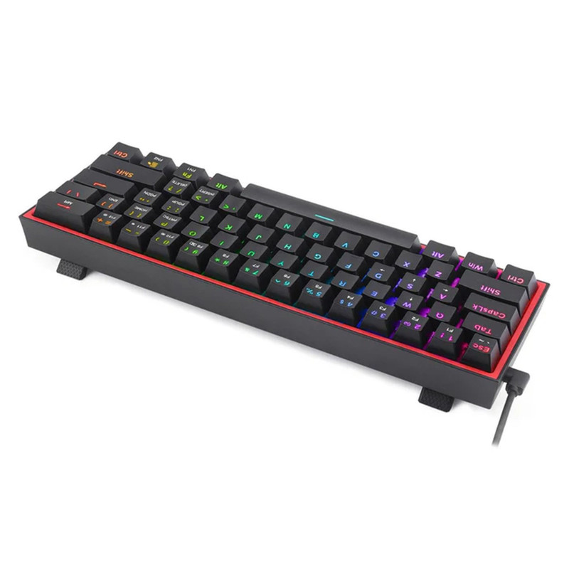 کیبورد گیمینگ ردراگون مدل K617 FIZZ، سوییچ مکانیکال قرمز، Tenkeyless، نورپردازی RGB