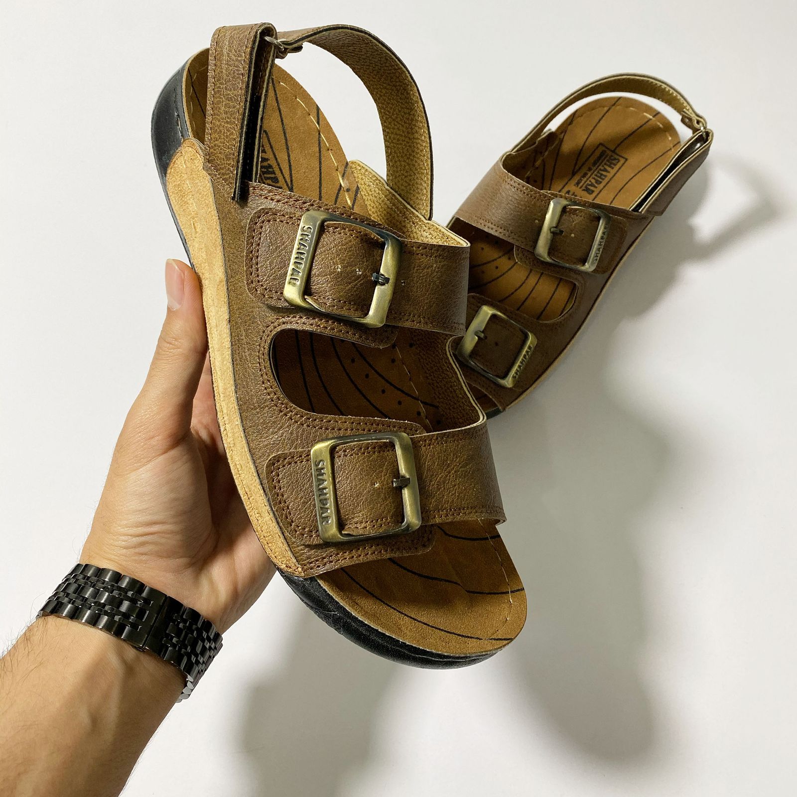 صندل مردانه شهپر مدل P1-mahan118-LBN -  - 3