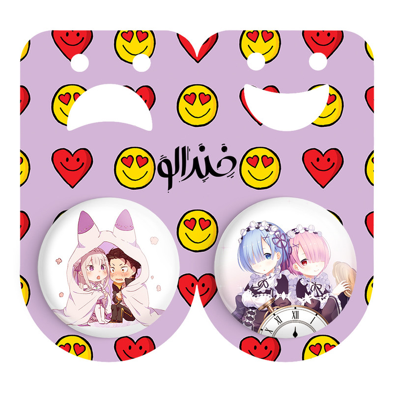 مگنت خندالو طرح رم و سوبارو انیمه ReZero کد 1285212848 مجموعه 2 عددی