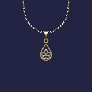 گردنبند طلا 18 عیار زنانه مدوپد مدل هندسی کد Z2-1-1235