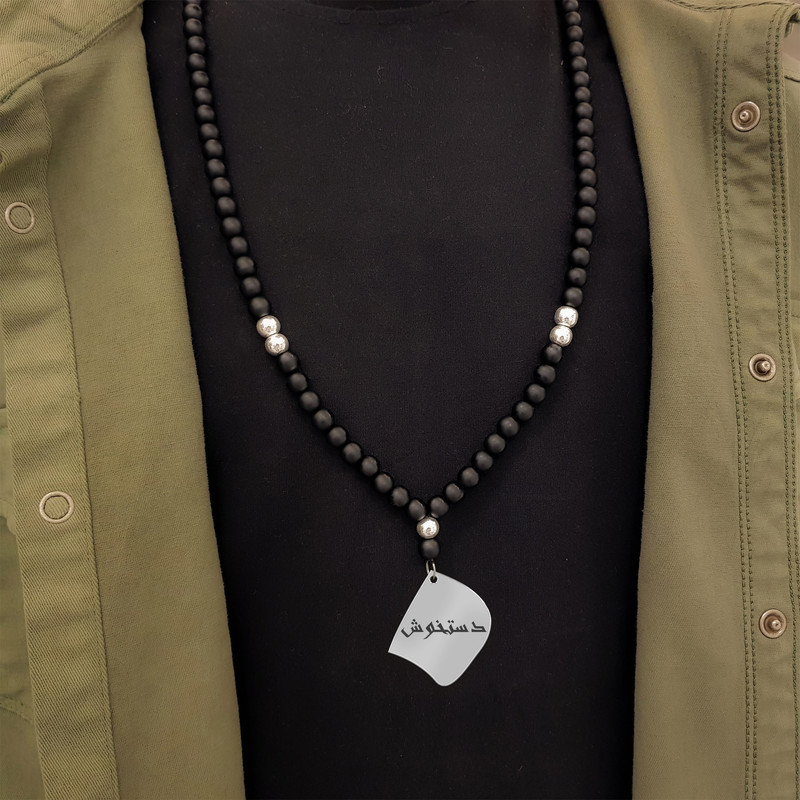 گردنبند نقره مردانه لیردا مدل دستخوش کد gor 0016