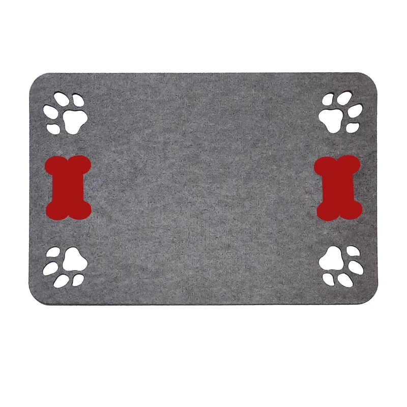 زیرانداز ظرف آب و غذای گربه و سگ مدل پنجه کد 01