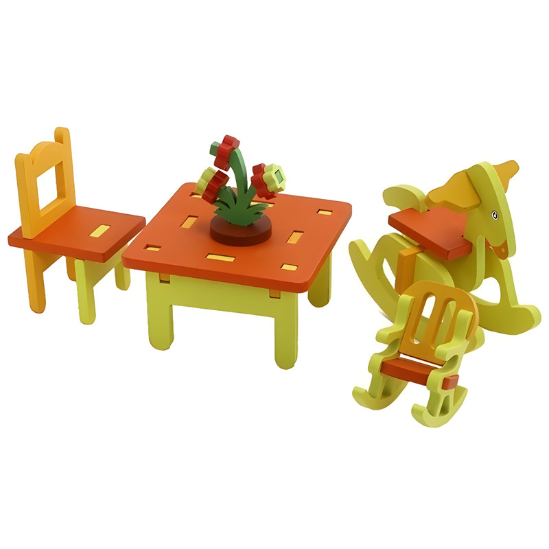اسباب بازی چوبی مدل میز و صندلی
